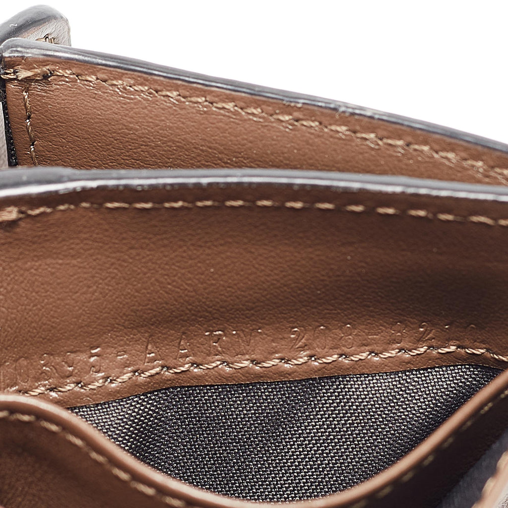 Fendi Brown/black Zucca Leather F Is Fendi Trifold Wallet