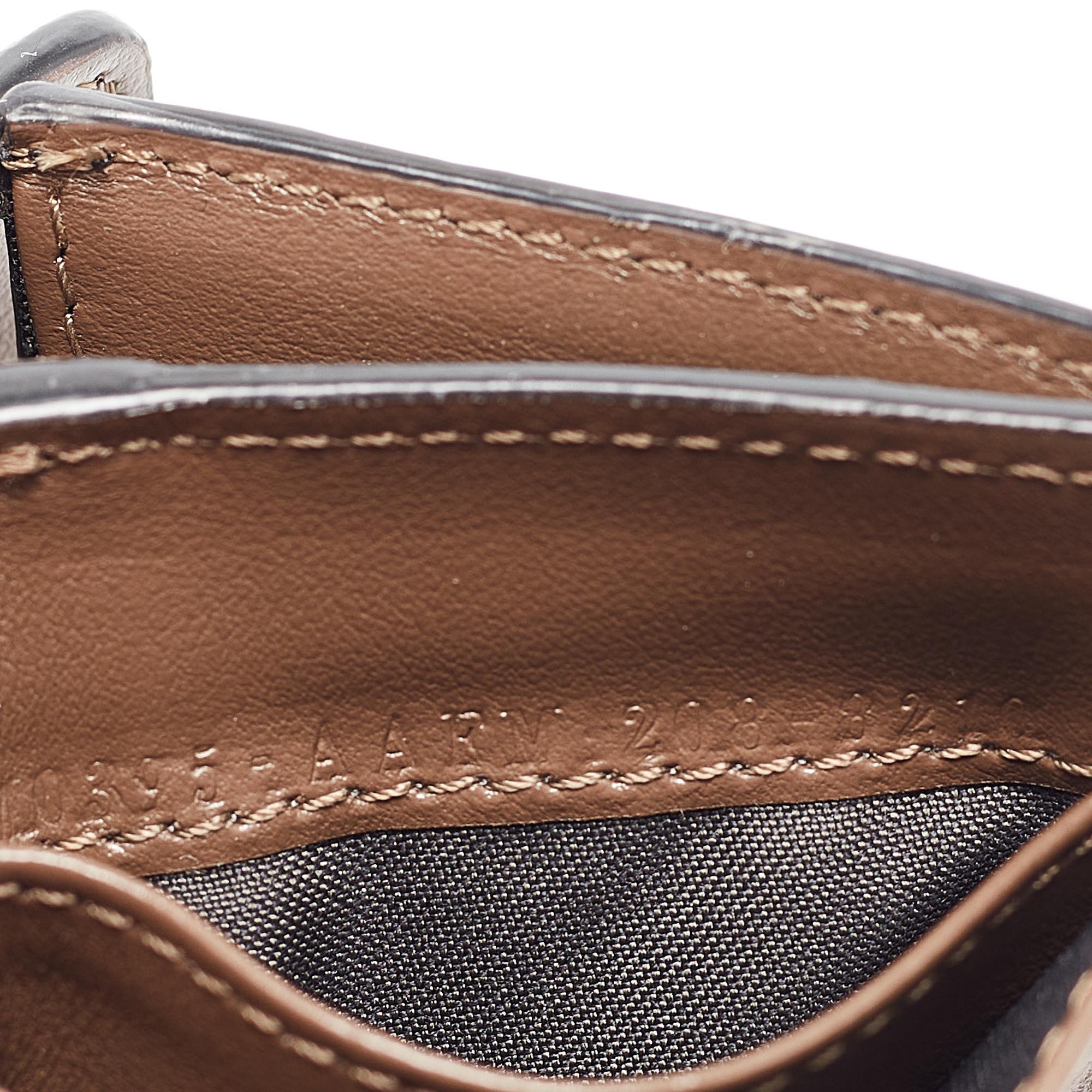 Fendi Brown/black Zucca Leather F Is Fendi Trifold Wallet