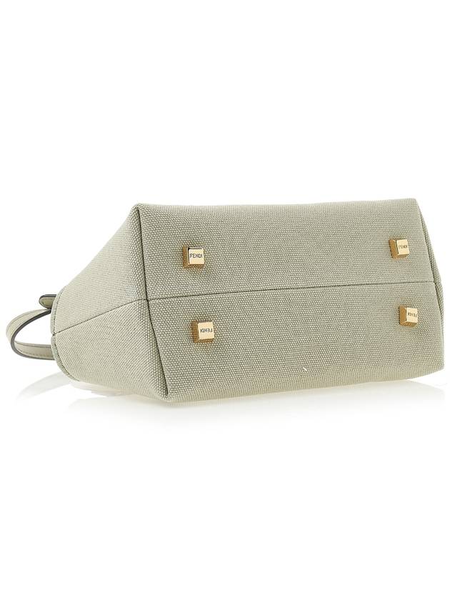 Fendi By The Way Small Canvas Tote Bag Green