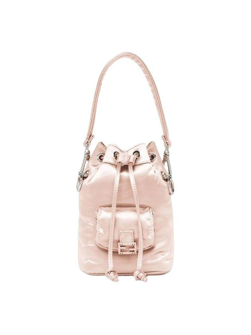 Fendi Mon Tresor Small Nylon Bucket Bag Pink