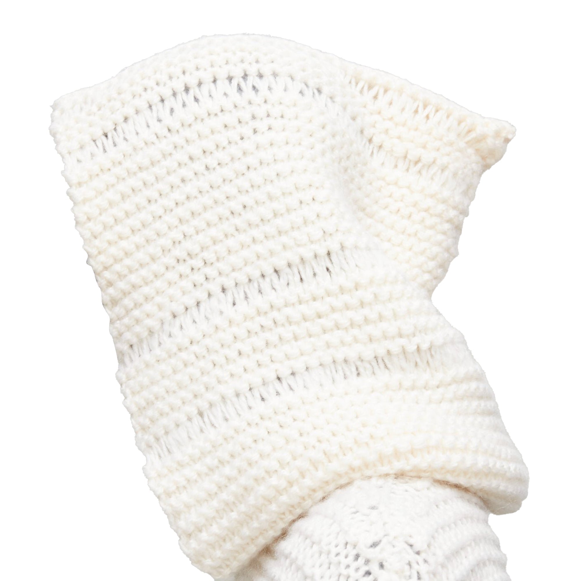 Christian Dior Hedi Slimane wool mohair tassel knit hooded cape