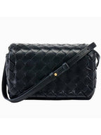 Bottega Veneta Intrecciato Mini Cross Bag Black