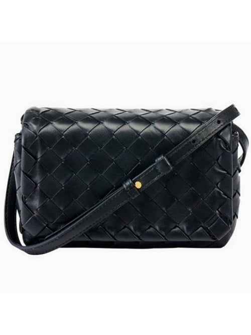 Bottega Veneta Intrecciato Mini Cross Bag Black