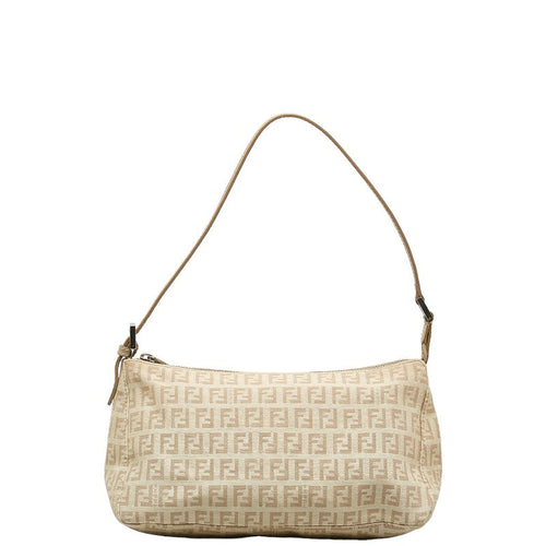 Fendi  Handbags Porch 8BR267 Beige Canvas Leather  Fendi