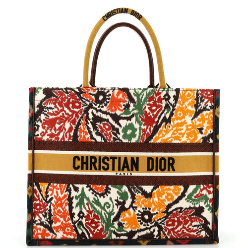 Dior Book Tote Embroidered Canvas Large