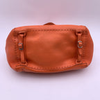 FENDI Selleria Orange Leather Small Tote Handbag Satchel