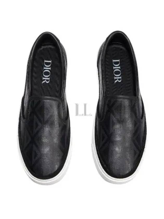B101 CD Diamond Canvas Smooth Calfskin Sneakers Black Dior