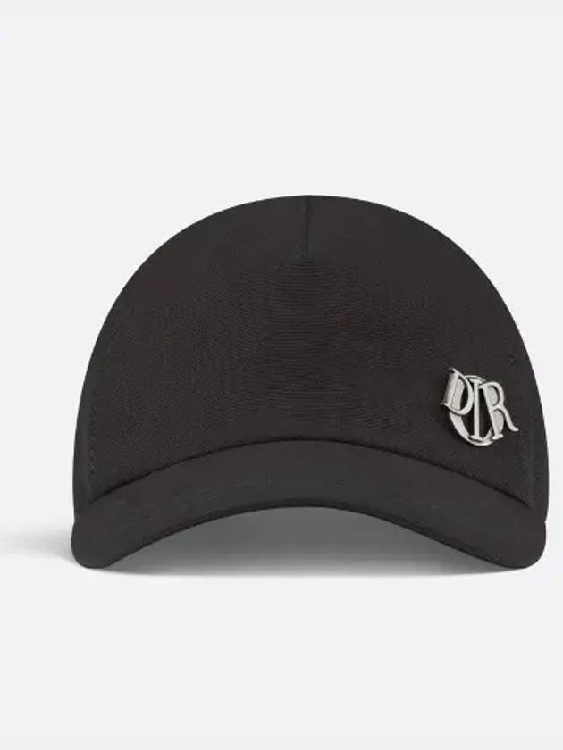 Logo Cotton Ball Cap Black Dior