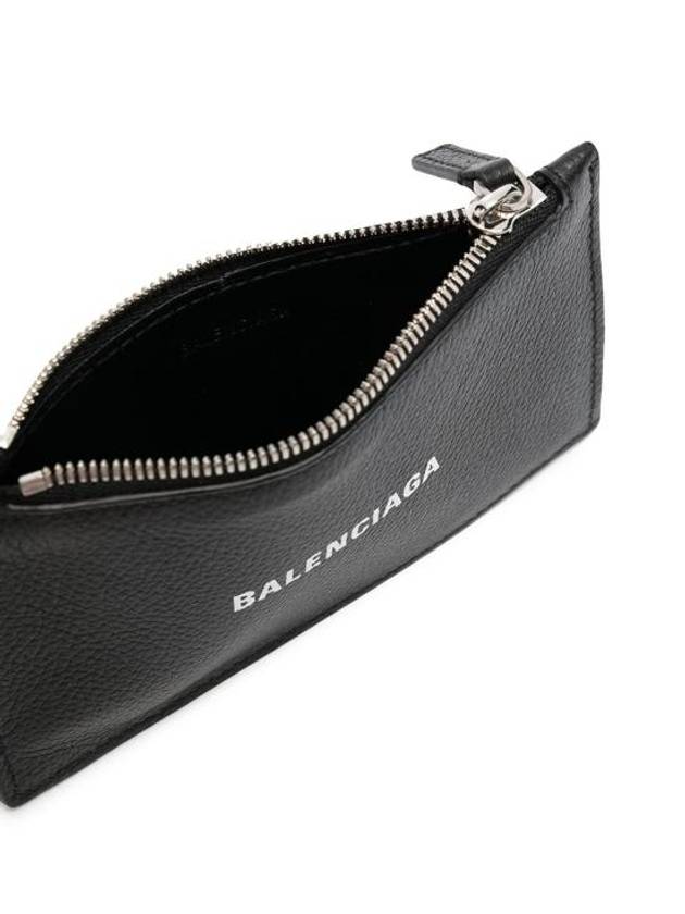 Balenciaga Logo Print Cash Card Wallet Black