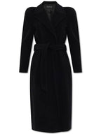 Balenciaga black cashmere wool blend round shoulder coat 769014TOU021000 B0560955732