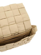 Bottega Veneta Cassette Intrecciato Leather Cross Bag Porridge