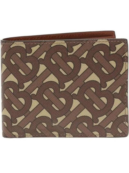 Burberry Monogram Print Bicycle Wallet Brown