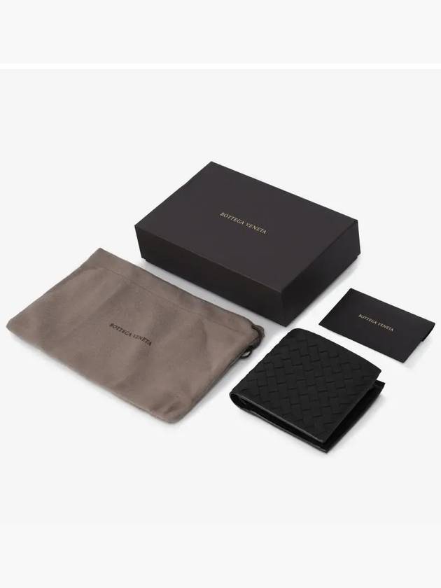 Bottega Veneta Intrecciato Half Wallet Black