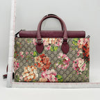 GUCCI GG Supreme Monogram Blooms Large Zip Top Tote Beige Multicolor Dry Rose  LA20219