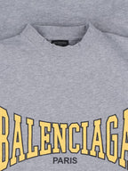 Balenciaga Logo Print Short Sleeve T-Shirt Grey