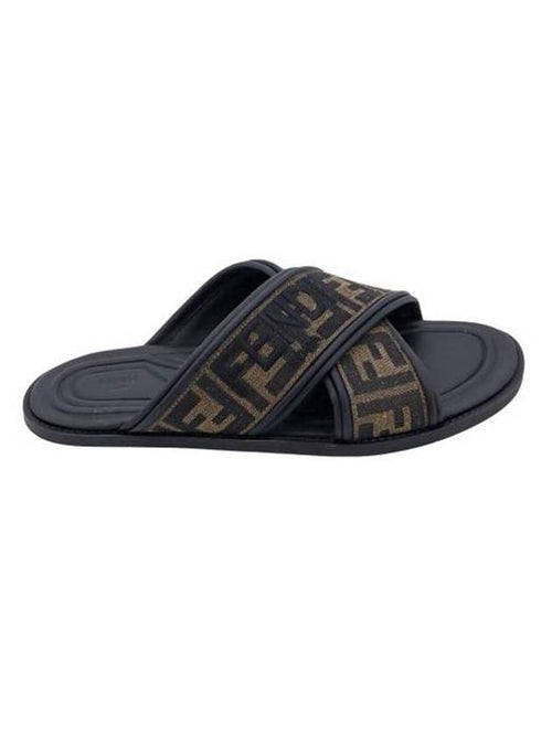 Fendi FF Logo Slipper Brown