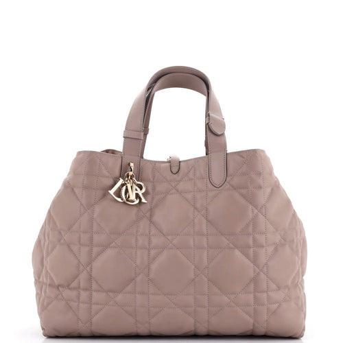 Dior Toujours Tote Bag Macrocannage Quilt Calfskin Large