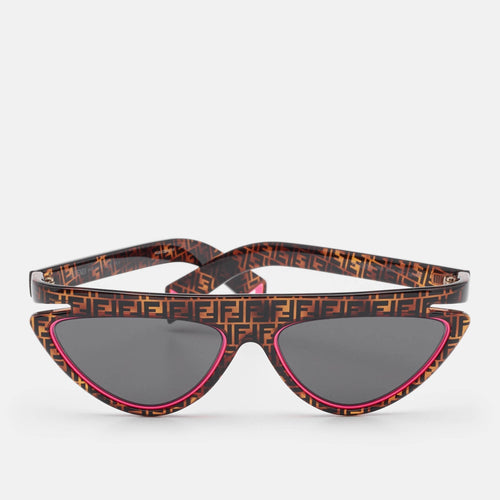 Fendi Brown/pink Zucchino Ff0383/s/s Cat Eye Sunglasses