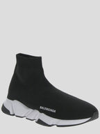 Balenciaga Speed Trainer  High Top Sneakers Black White