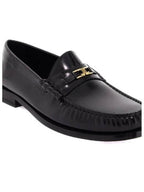 CELINE Luco Triomphe Polished Bull Loafers Black