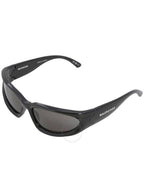 Balenciaga Eyewear Swift Acetate Oval Frame Sunglasses Black