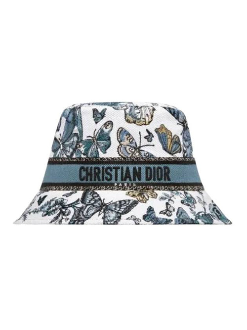 D Bobby Toile De Jouy Mexico Small Bucket Hat White Dior