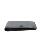 Dior Homme  Bi-Fold Wallet in Navy Blue Grained Calfskin Leather