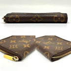 Louis Vuitton Monogram Zippy Coin Purse Wallet Brown Leather