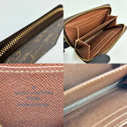 Louis Vuitton Monogram Zippy Coin Purse Wallet Brown Leather