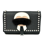 Fendi Leather Karlito Chain Wallet Shoulder Bag