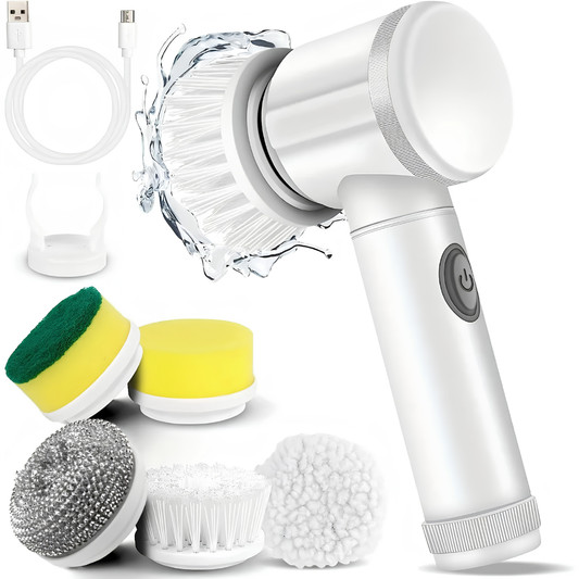 Waterproof 5-in-1 Rechargeable Electric Scrub Gun
