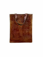 BOTTEGA VENETA Brown Leather Leaf Shoulder Bag