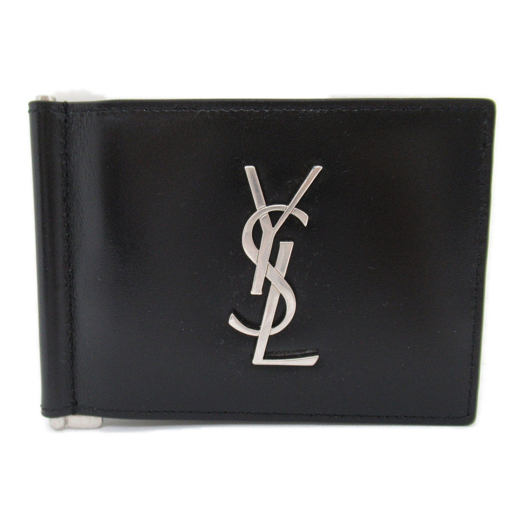 Saint Laurent SAINT LAURENT Double Fold Wallet Double Folded Wallet Leather  Black 4856300SX0E1000