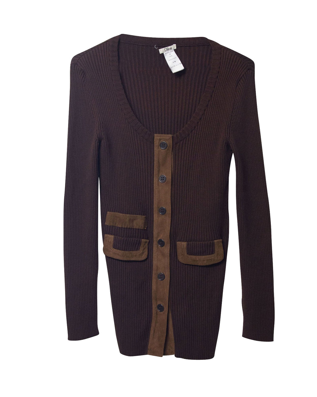 Chloe Cardigan Dress in Brown Wool