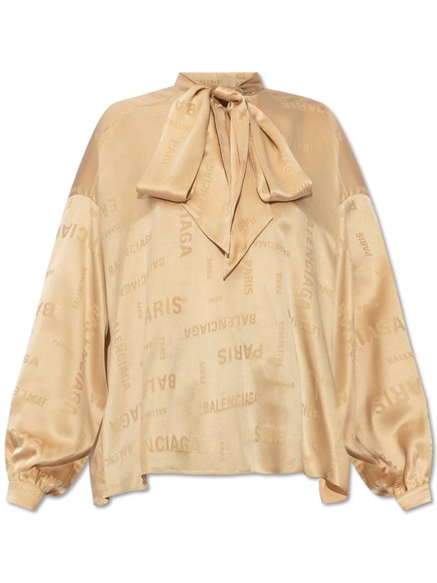 Balenciaga 24 ss silk shirt WITH logo motif 773318TPN031975 B0650987406