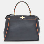 Fendi  Leather Medium Peekaboo Top Handle Bag