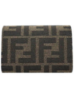 Fendi Fendi 8M0416 FF logo fabric baguette card holder wallet