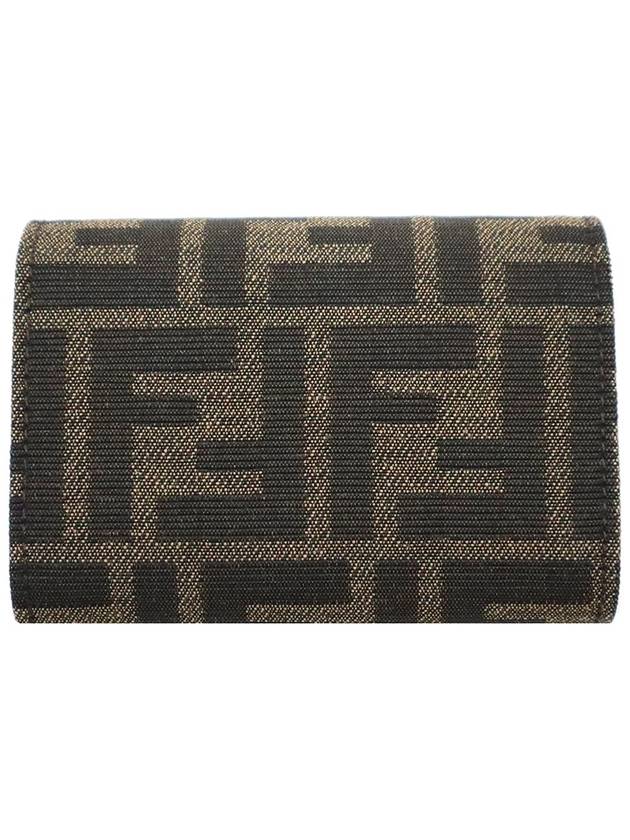 Fendi Fendi 8M0416 FF logo fabric baguette card holder wallet