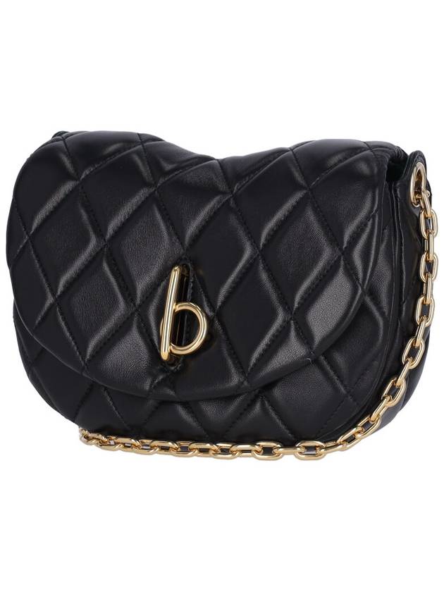 Burberry Rocking Horse Quilted Cross Bag Gold Black