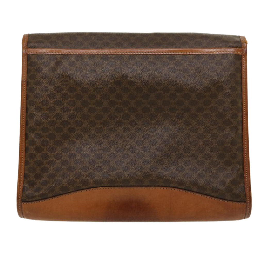 CELINE Macadam Canvas Clutch Bag Brown  30906