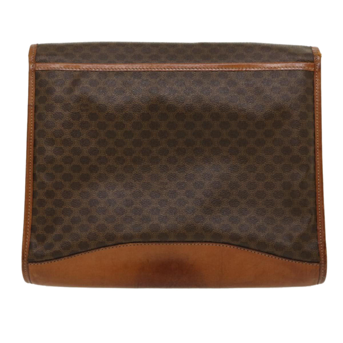 CELINE Macadam Canvas Clutch Bag Brown  30906