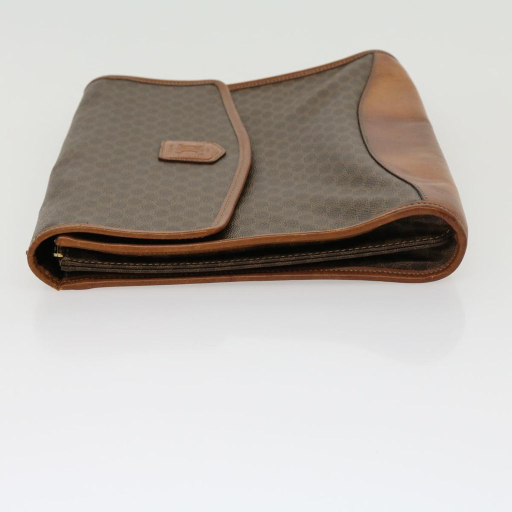 CELINE Macadam Canvas Clutch Bag Brown  30906