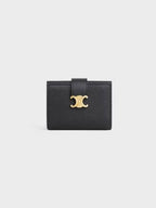 CELINE Victoire Fine Supple Calfskin Half Wallet Black