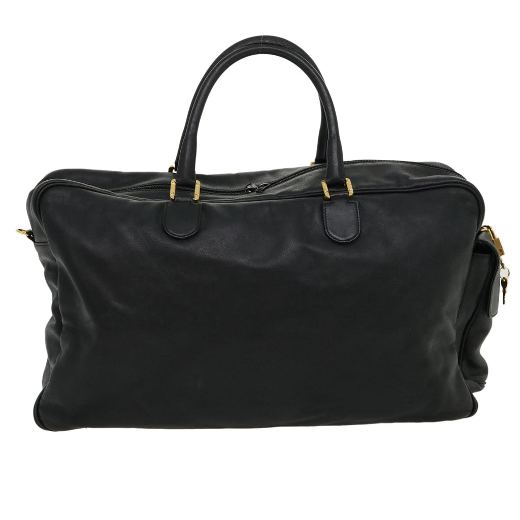 CELINE Boston Bag Leather Black  30966