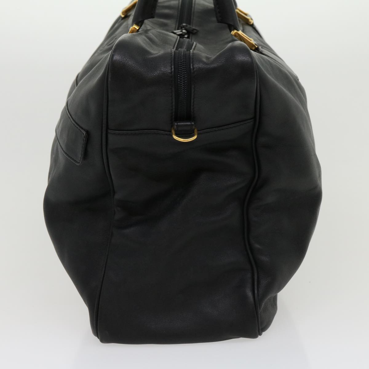 CELINE Boston Bag Leather Black  30966