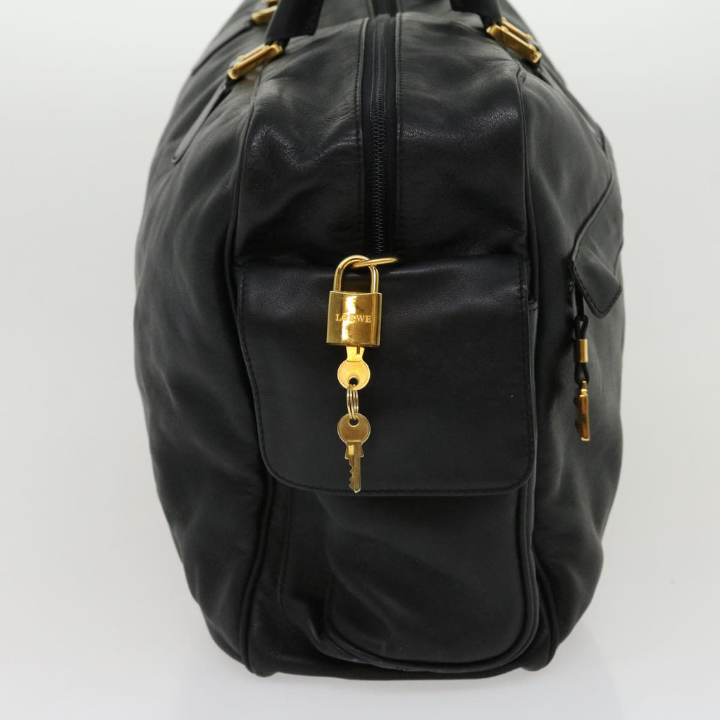 CELINE Boston Bag Leather Black  30966