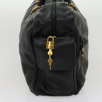 CELINE Boston Bag Leather Black  30966