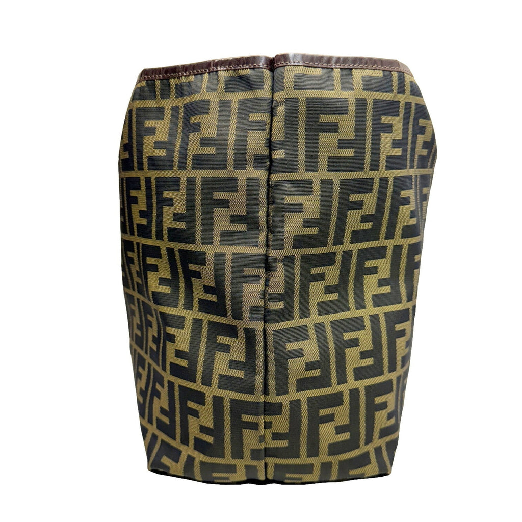 Fendi  Canvas Leather Pouch Shoulder Bag Tote Bag ()