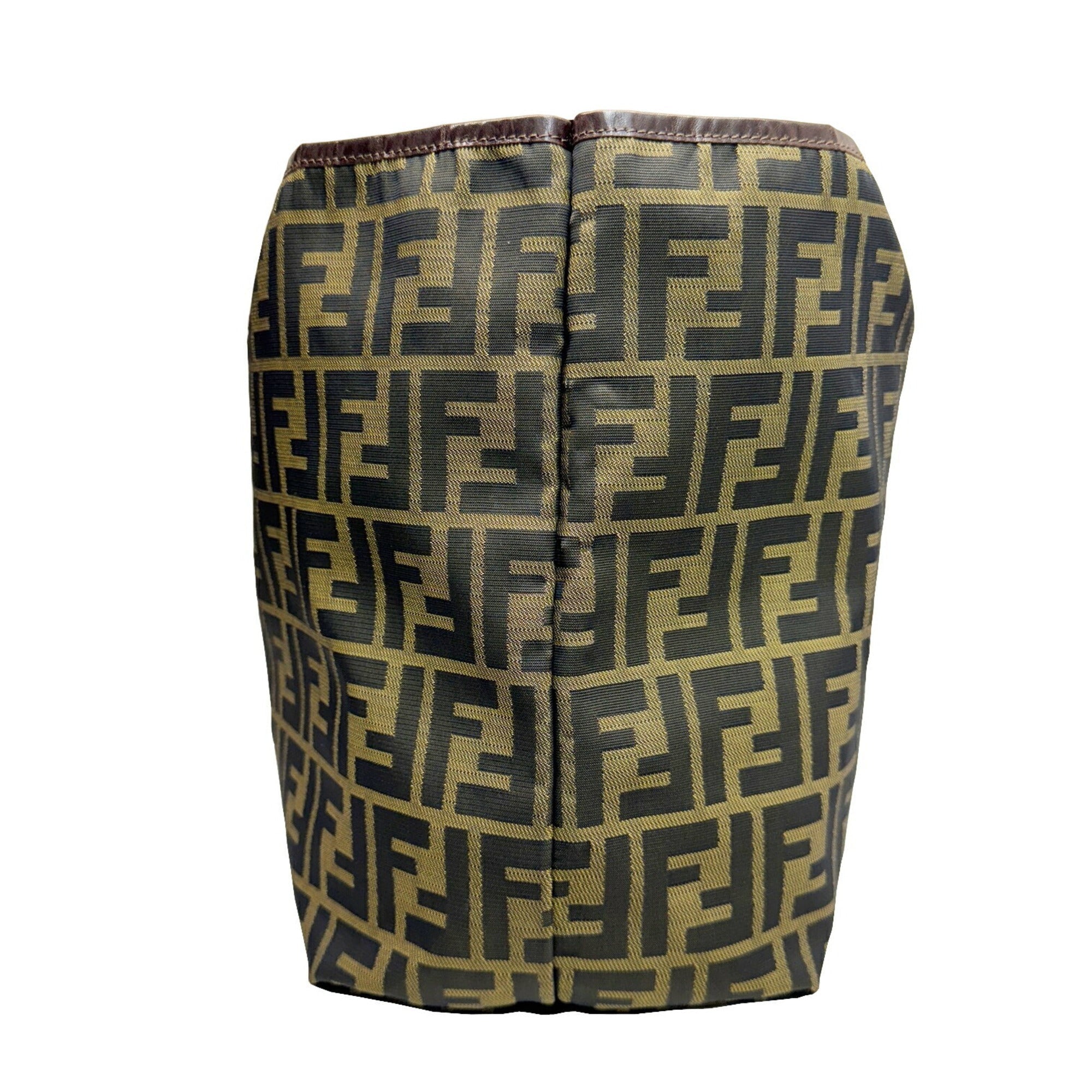 Fendi  Canvas Leather Pouch Shoulder Bag Tote Bag ()