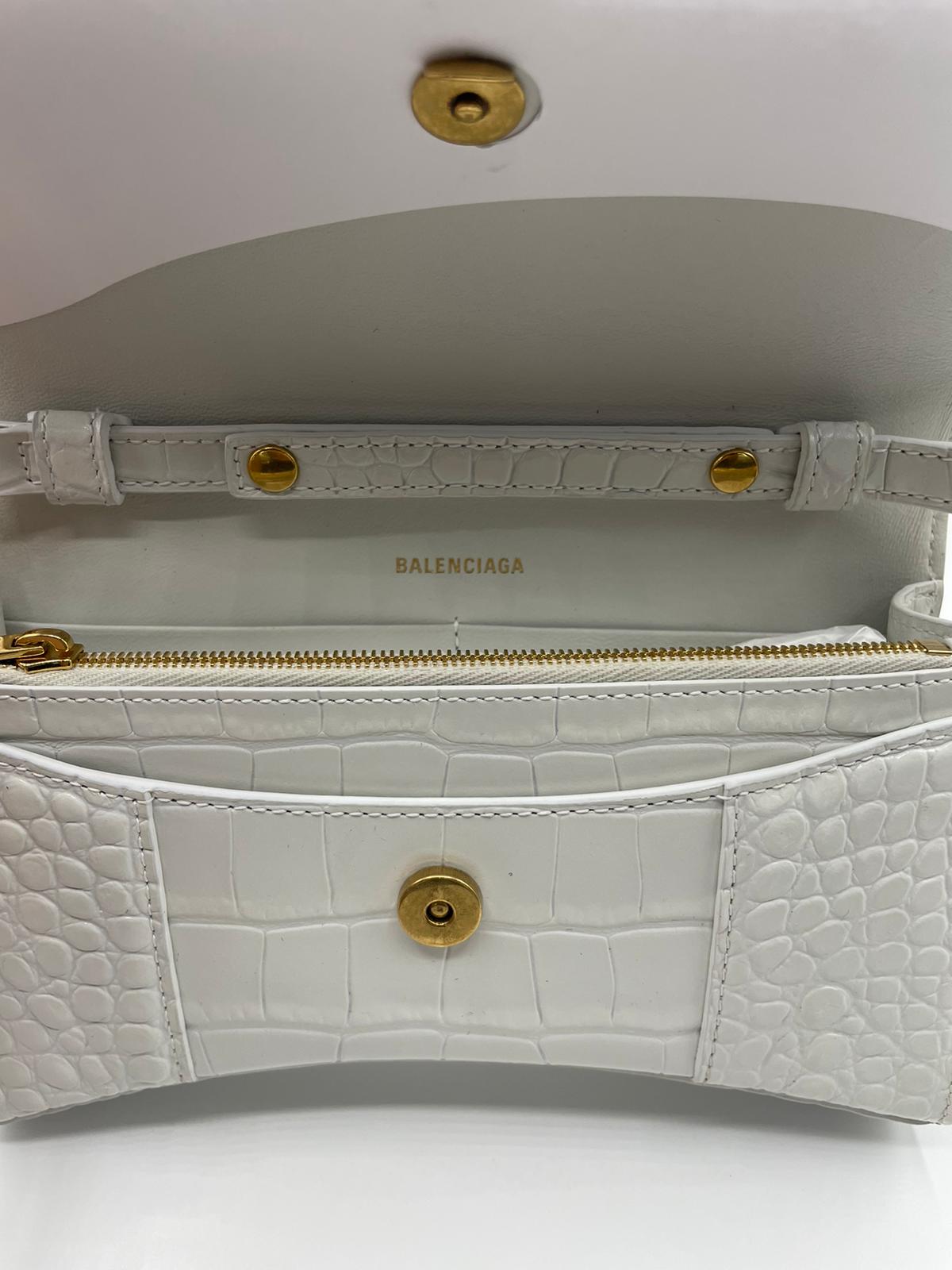Balenciaga Hourglass Wallet Crocodile Leather